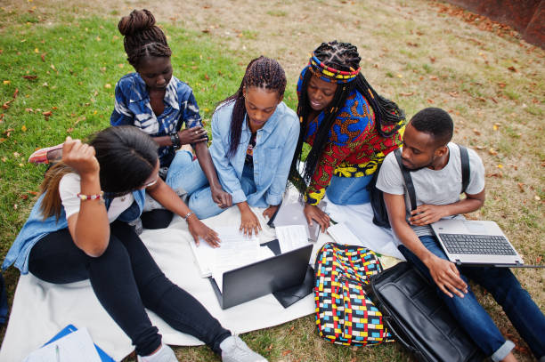 Students learning practical technology skills